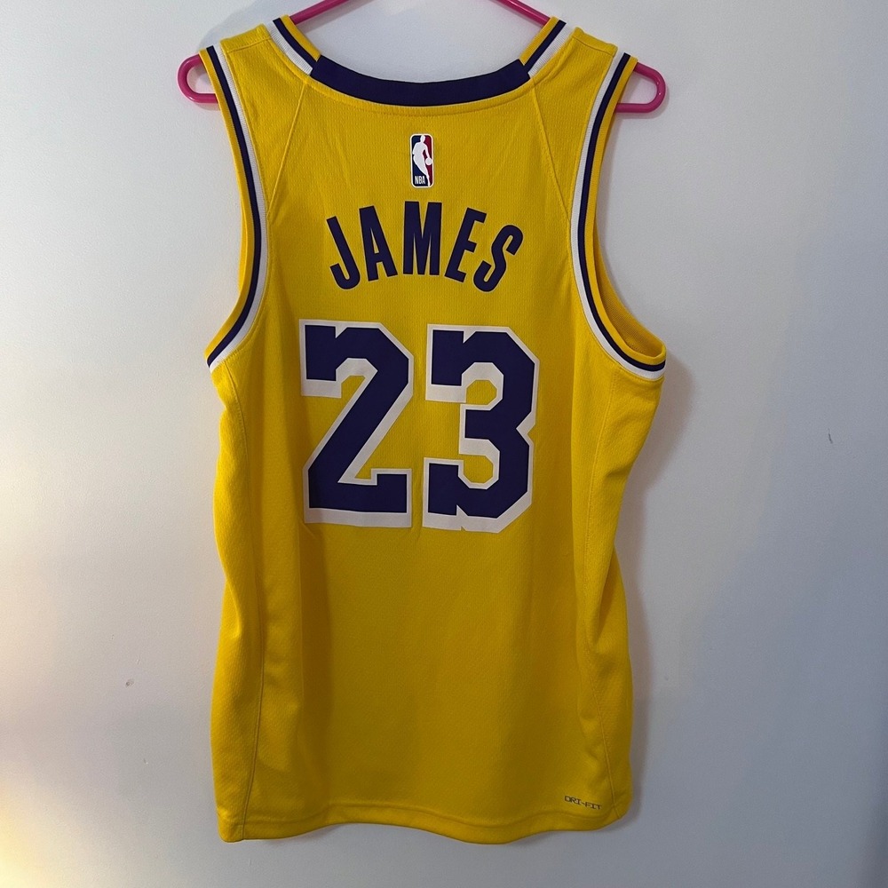 Nike LeBron James Los Angeles Lakers Icon Edition NBA Jersey Men's Size M 44 - Picture 5 of 13